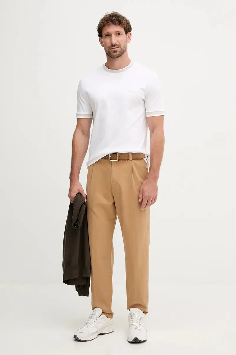 pantaloni uomo colore blu navy 50546894 Verde miniatura 4