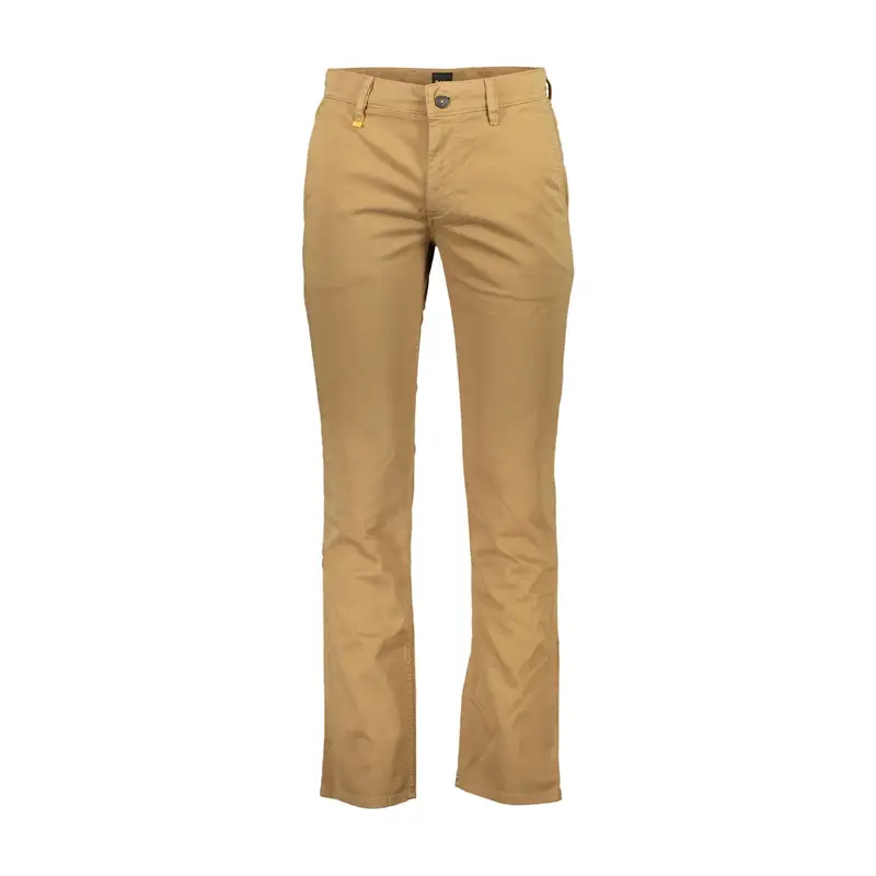 Boss Pantaloni Uomo Marrone Slim Fit in Cotone