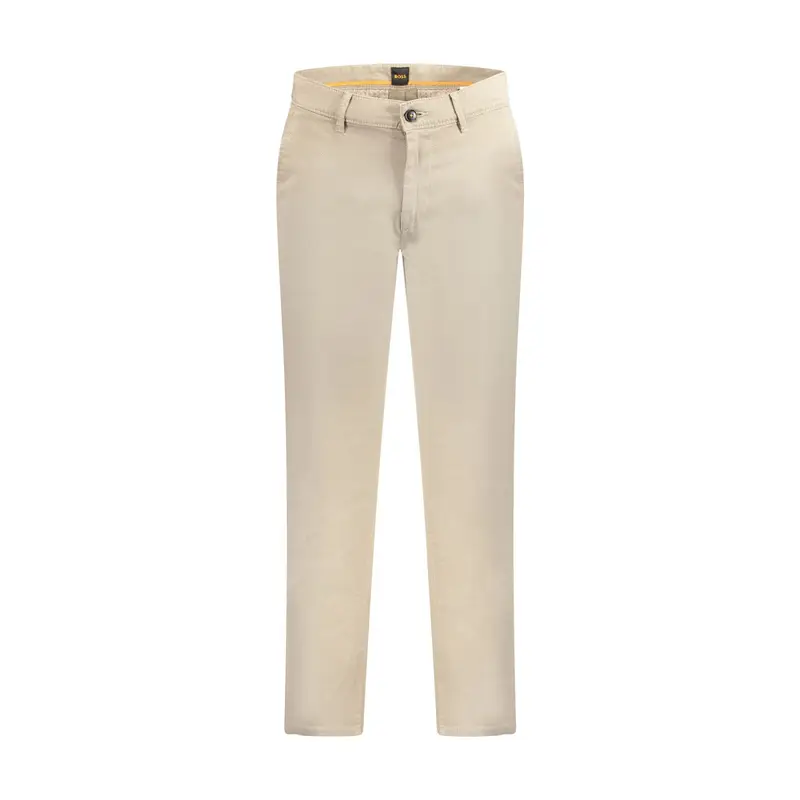 Boss Pantaloni Uomo beige Slim Fit con Logo