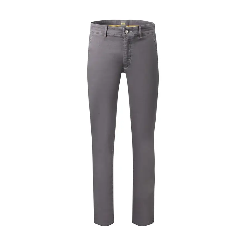 Boss Pantaloni Uomo Nero Slim Fit in Cotone Elasticizzato