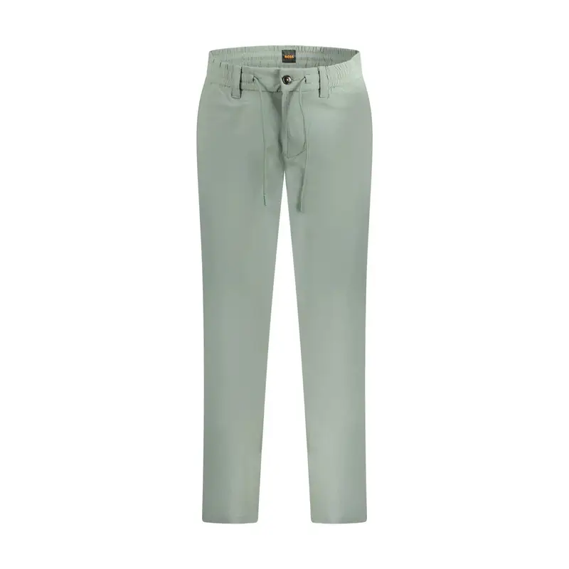 Boss Pantaloni Uomo Verde Chino Tapered Fit