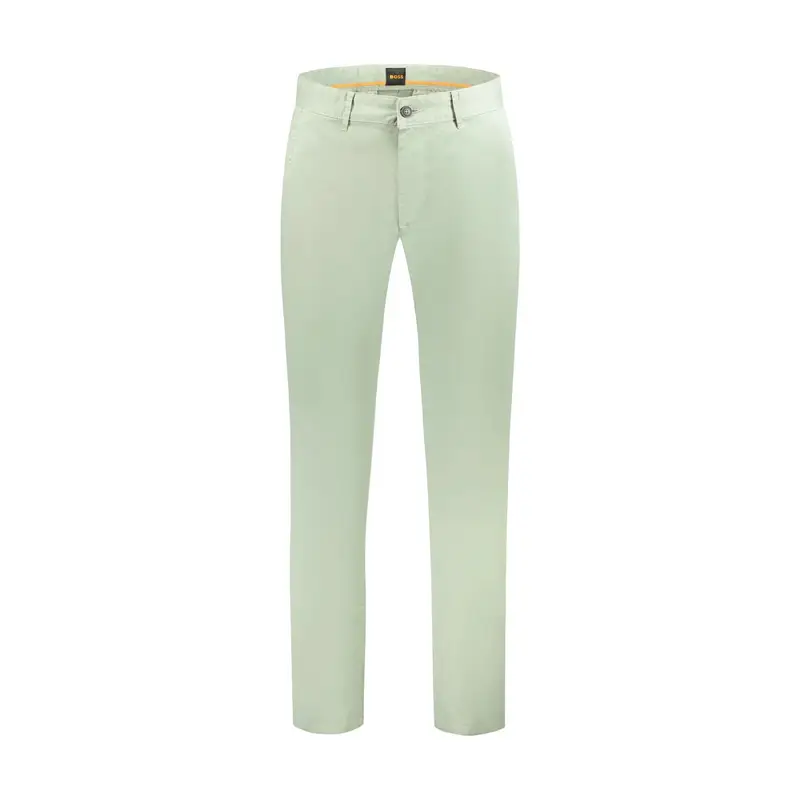 Boss Pantaloni Uomo Verde Slim Fit in Cotone