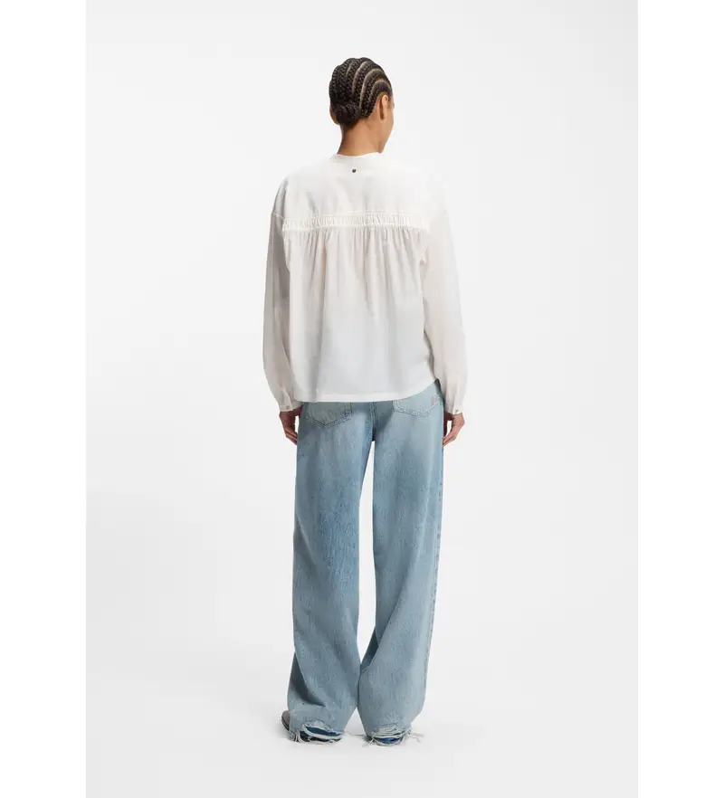 per donna 50540396 Camicia bianca Bizzan (34), Bianco, Casual, Cotone, Manica lunga Naturale