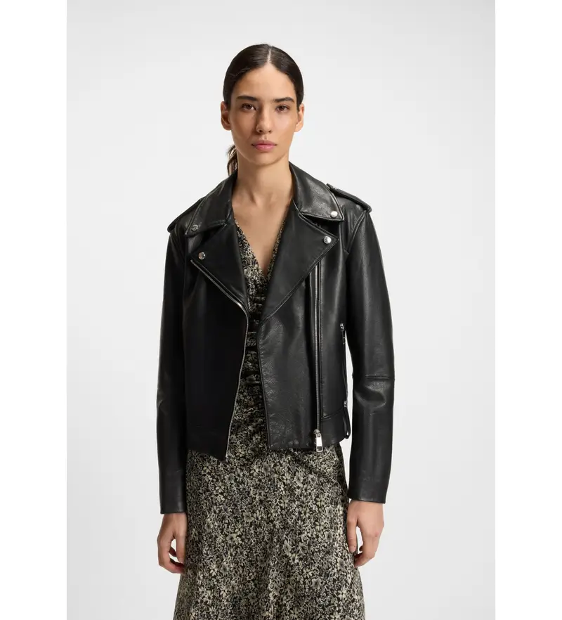 per donna. 50541769 Giacca nera sabbia (XS), Nero, Casual, Pelle