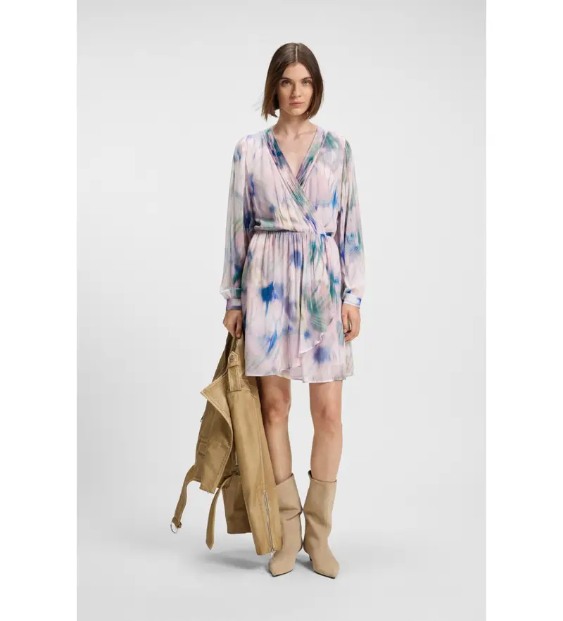 per donna 50544021 Abito multicolore Denvont (S), Casual, Viscosa, Manica lunga