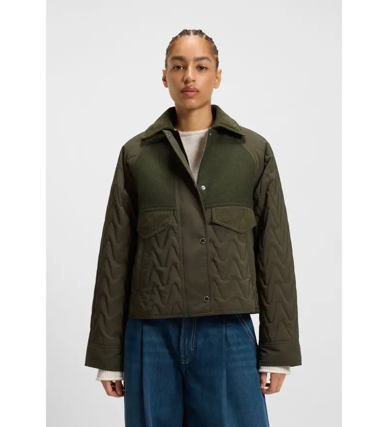 Boss Giacca Pabori verde scuro per donna in poliestere