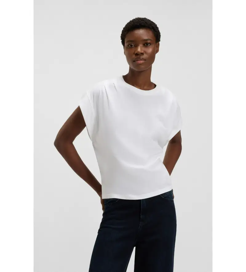 per donna 50547799 Maglietta con logo calligrafico bianco (L), Casual, Cotone, Manica corta