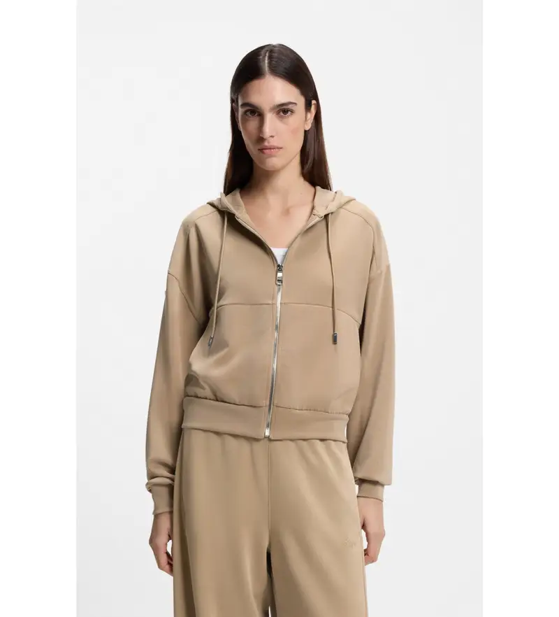 per donna 50547813 Felpa marrone Elijak (XS), Beige, Casual, Poliestere