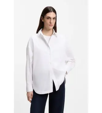 per donna 50553890 Camicia bianca Bostatta (34), Bianco, Casual, Cotone, Manica lunga
