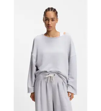 per donna 50554274 Felpa grigia Enely (XS), Casual, Grigio, Cotone