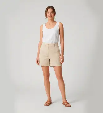 per donna 50556391 Pantaloncini Tanessa beige (34), Casual, Cotone