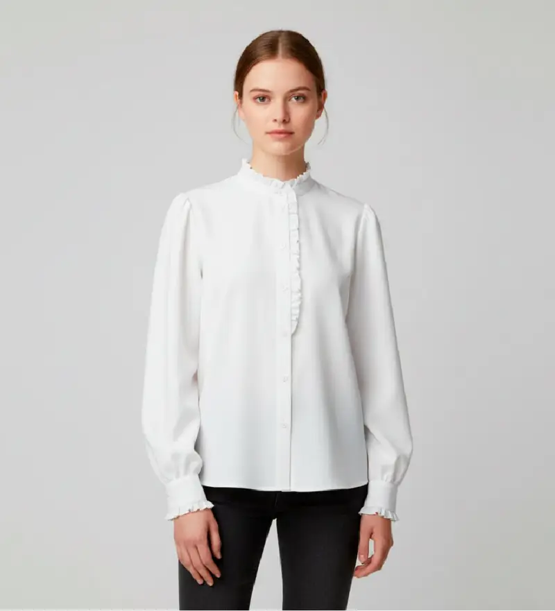 per donna 50557480 Camicetta Banny bianca (34), Bianco, Casual, Cotone, Manica lunga