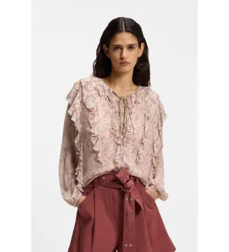 per donna 50557702 camicetta rosa Borma (XS), Casual, Viscosa, Manica lunga