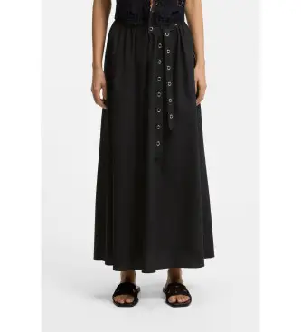 per donna 50559088 Gonna nera Vidol (38 = M), Nero, Casual, Cotone