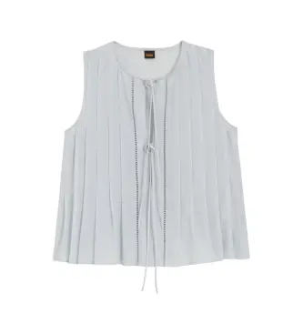 per donna 50559244 Top blu Ilenna (34), Casual, Cotone, Senza maniche / cinghie