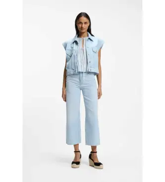 per donna 50561036 Gilet Regular Fit in denim blu (L), Casual, Cotone, Senza maniche / cinghie