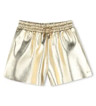 per ragazza J52418 Pantaloncini morbidi dorati (5años= 108cm), Oro, Casual, Poliuretano, moda per bambini Dorato