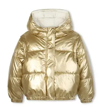 per ragazza J52430 Anorak reversibile color oro (4años= 102cm), Casual, Sintetico, moda per bambini