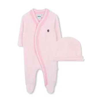 per ragazza J52508 Pigiama con design rosa (6meses= 67cm), Homewear, Cotone, Manica lunga, moda per bambini