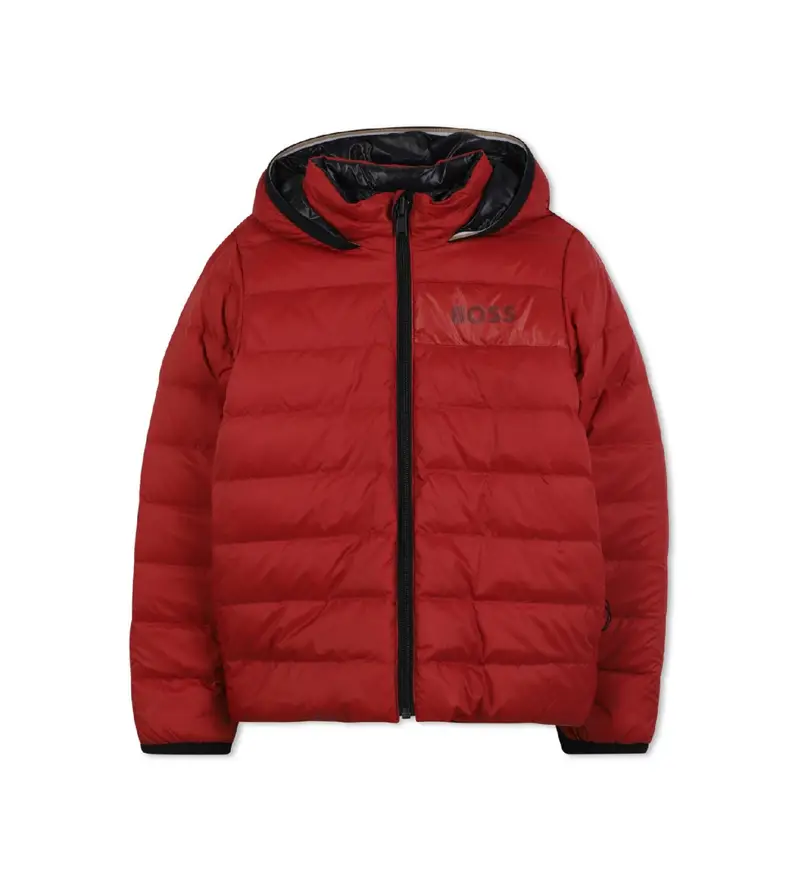 per ragazzo J52398 Giacca imbottita rossa (10años= 138cm), Rosso, Casual, Poliestere, moda per bambini