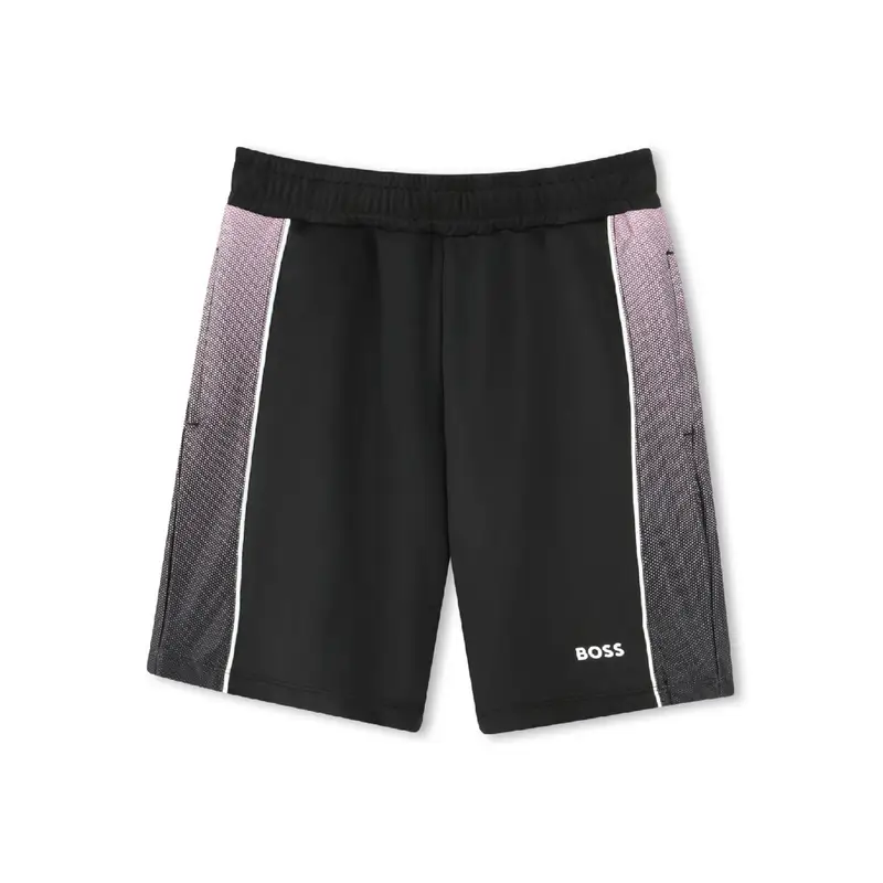 per ragazzo. J52692 Pantaloncini jogger neri (13/14años= 157/162cm), Nero, Casual, Poliestere, moda per bambini