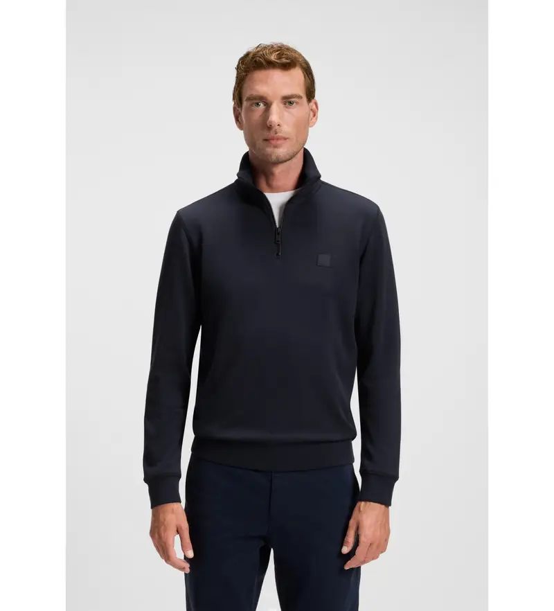 per uomo 50468926 Felpa blu navy Zetrust (S), Casual, Cotone