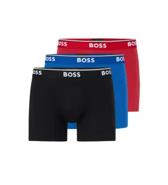 per uomo 50475282 Confezione da 3 boxer logo nero, blu, rosso (S), Homewear, Cotone
