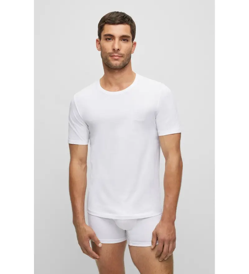 per uomo 50475284 Confezione 3 magliette RN 3P Classic bianche (S), Bianco, Casual, Cotone, Manica corta