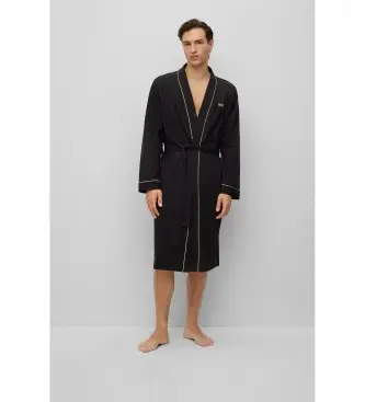 per uomo 50485920 Kimono natalizio nero (XL), Homewear, Cotone, Manica lunga