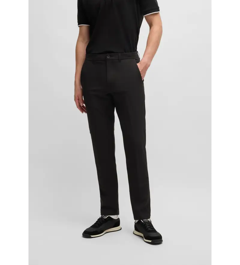 per uomo. 50495487 Pantaloni da pendolare neri (46), Nero, Casual, Poliestere