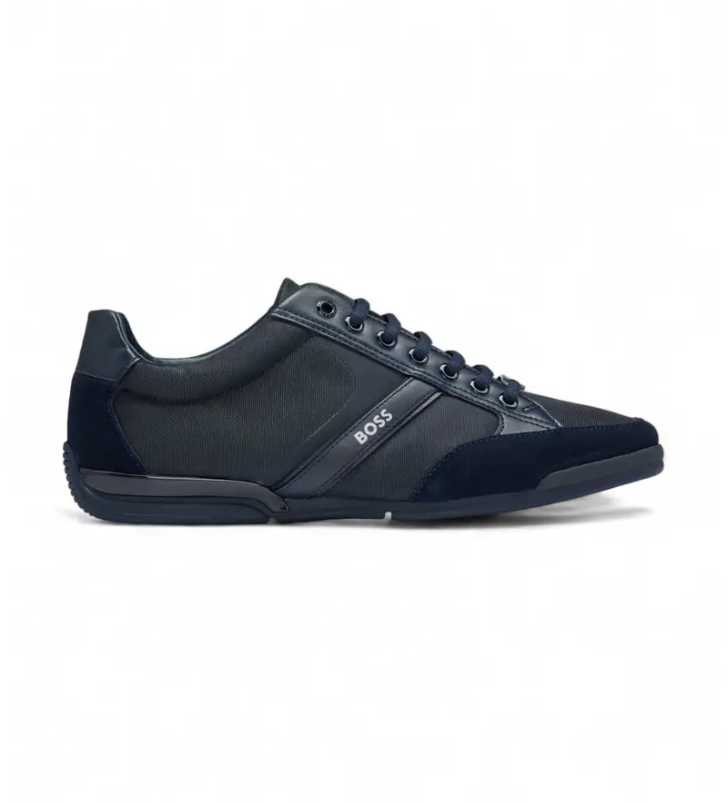 per uomo 50498265 Sneaker Saturn in pelle blu scuro (39), Basso, Stringhe, Casual, Navy