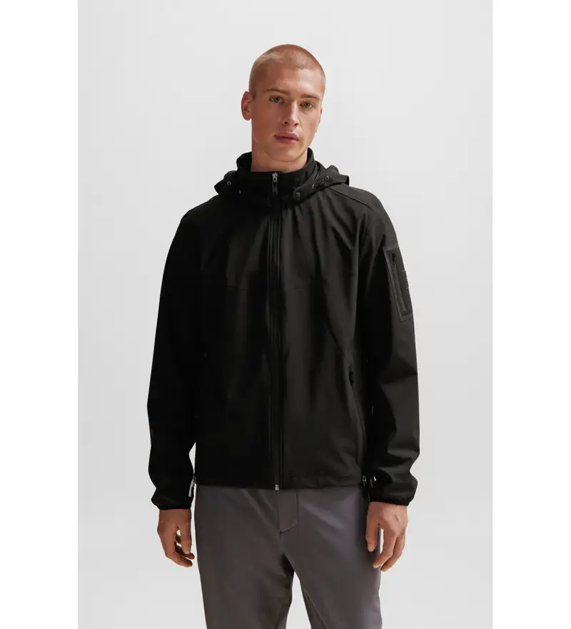 per uomo 50501447 Giacca Ethereum nera (L), Nero, Casual, Poliamide, Manica lunga