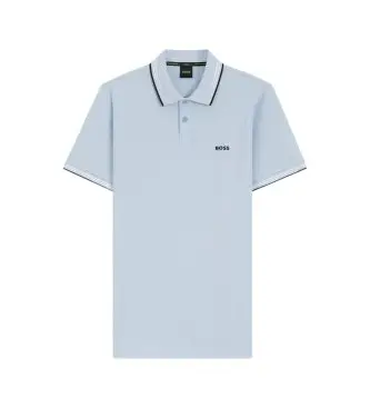 per uomo 50506193 Polo Paul (L), Blu, Casual, Cotone, Manica corta