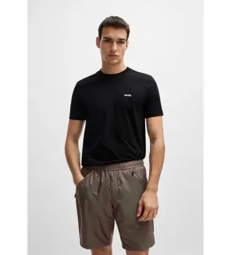 per uomo 50506373 Maglietta elastica nera (M), Nero, Casual, Cotone, Manica corta