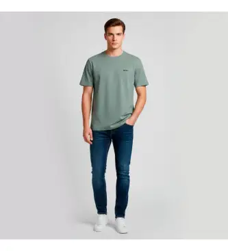 per uomo 50506373 T-shirt con logo verde a contrasto (XXL), Casual, Cotone, Manica corta