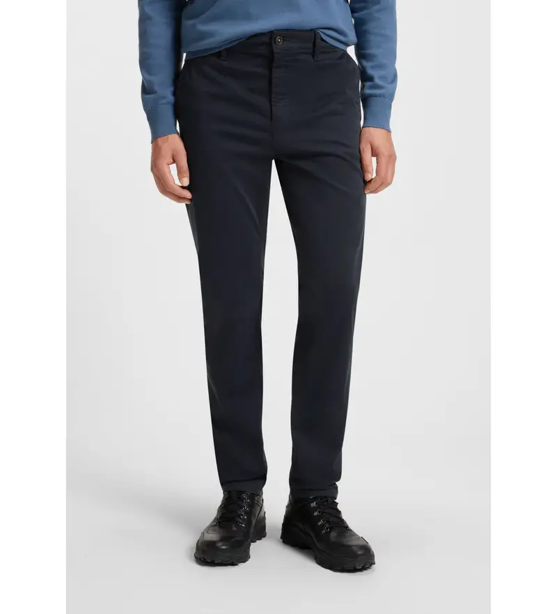per uomo 50510917 Pantaloni chino affusolati blu navy (29/32), Casual, Cotone