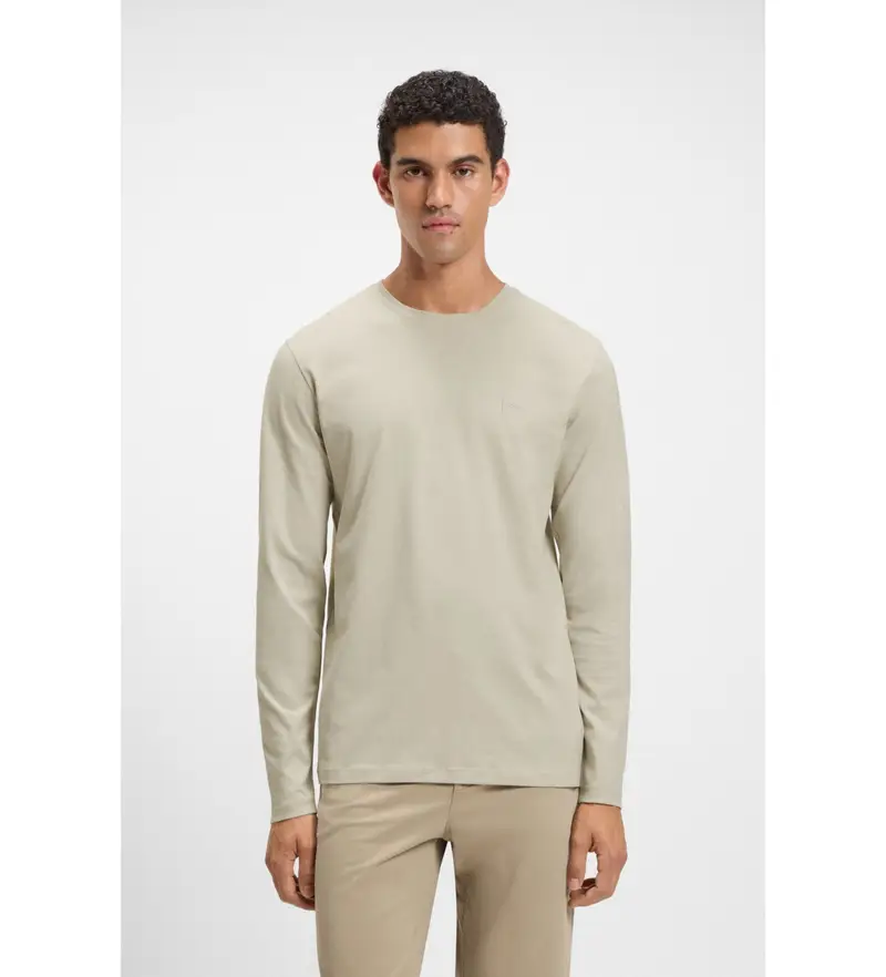 per uomo 50512111 Maglietta Beige Tacks (XS), Casual, Cotone, Manica lunga