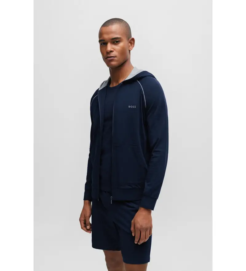 per uomo. 50515392 Felpa Mix&Match blu scuro (XXL), Homewear, Cotone, Manica lunga, Navy