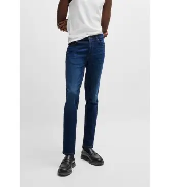 per uomo 50517544 Jeans dalla vestibilità affusolata in denim stretch blu scuro (30/32), Casual, Cotone, Navy