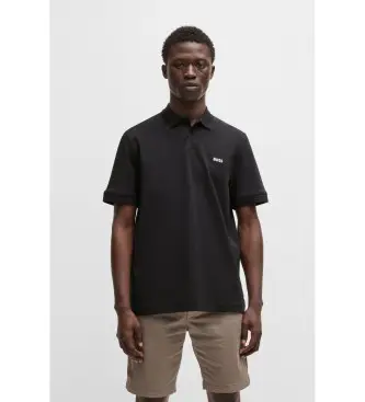 per uomo 50520109 Polo PE Interlock nera (S), Nero, Casual, Cotone, Manica corta