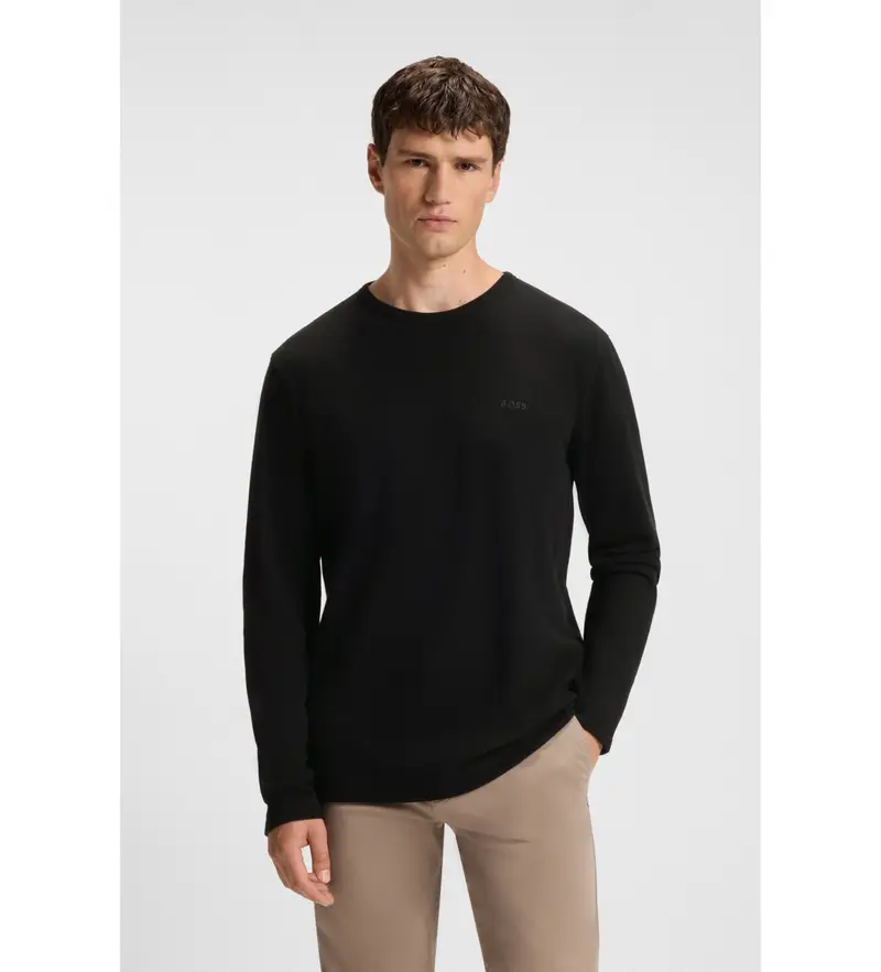 per uomo 50520725 Maglietta nera Tempesto (S), Nero, Casual, Cotone, Manica lunga