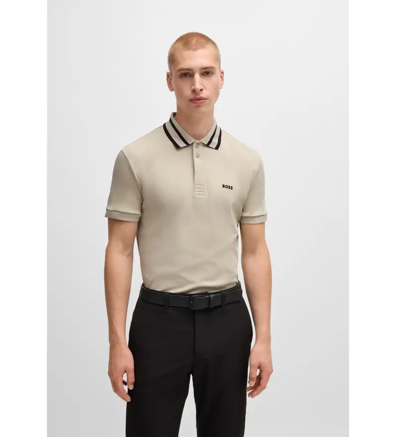 Boss Polo Uomo Beige 4035027