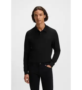 per uomo 50527525 Polo nera in interlock (4XL), Nero, Casual, Cotone, Manica lunga