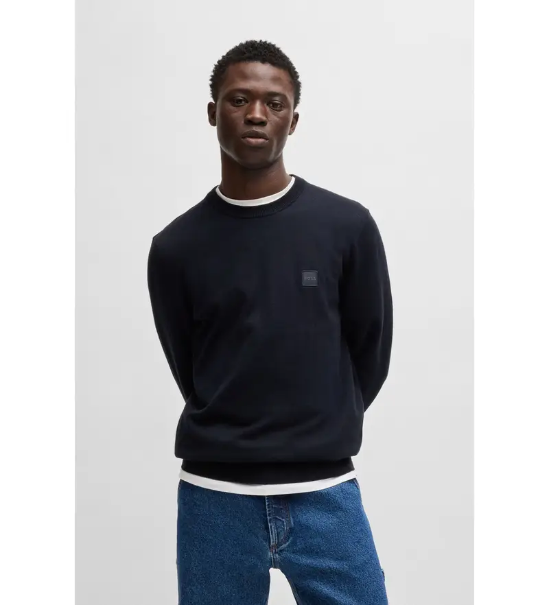 per uomo 50527583 Maglia Kanovano blu navy (L), Casual, Cotone