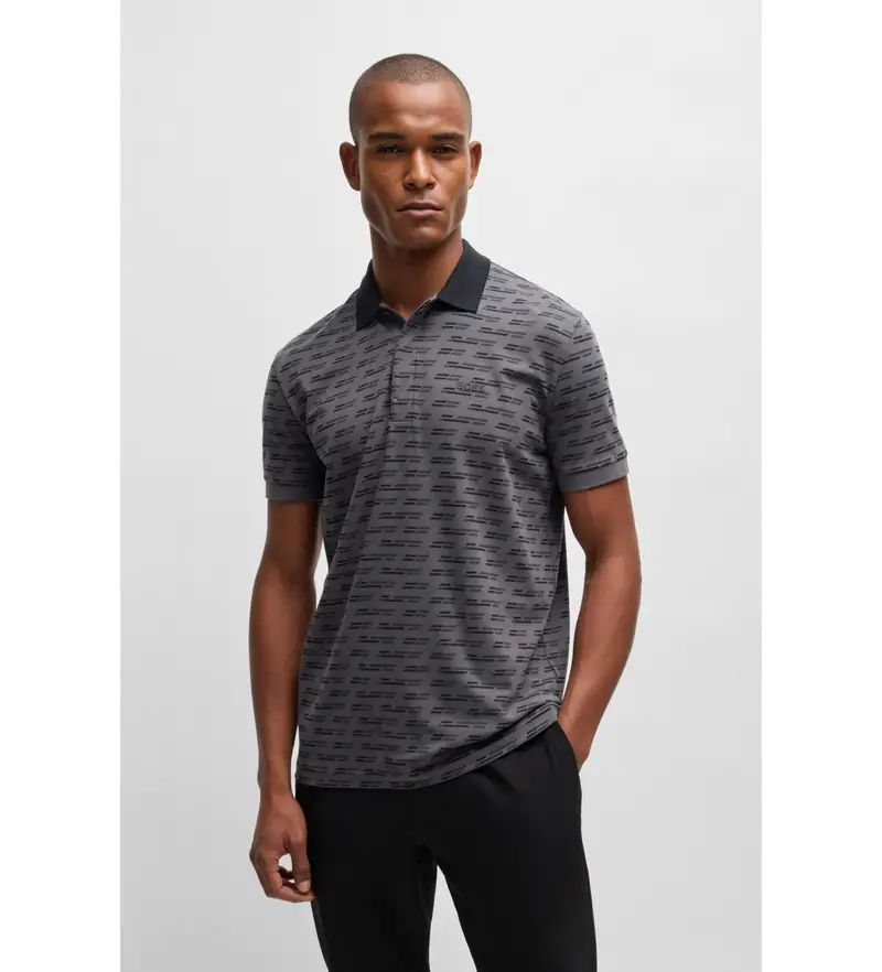 Boss Polo Uomo Grigio 4049055