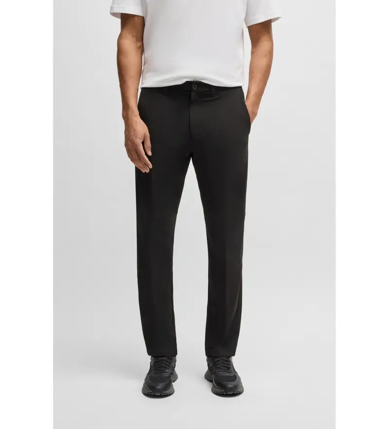 per uomo. 50534305 Pantaloni da golf in tessuto tecnico nero (44), Casual, Sportivo, Multisport, Poliestere