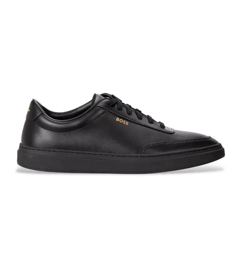 per uomo 50536504 Sneakers in pelle nera Kieran (39), Nero, Basso, Stringhe, Casual Oro