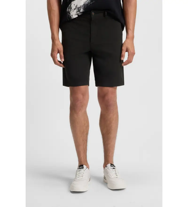 per uomo 50536723 pantaloncini neri aderenti (31), Nero, Casual, Cotone