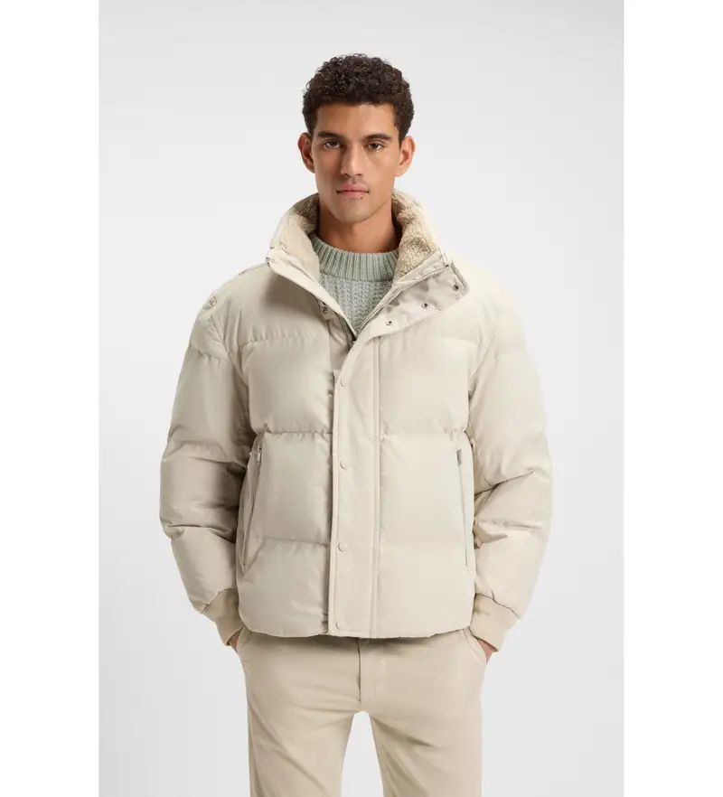 Boss Cappotto beige Ocamp per uomo in poliestere