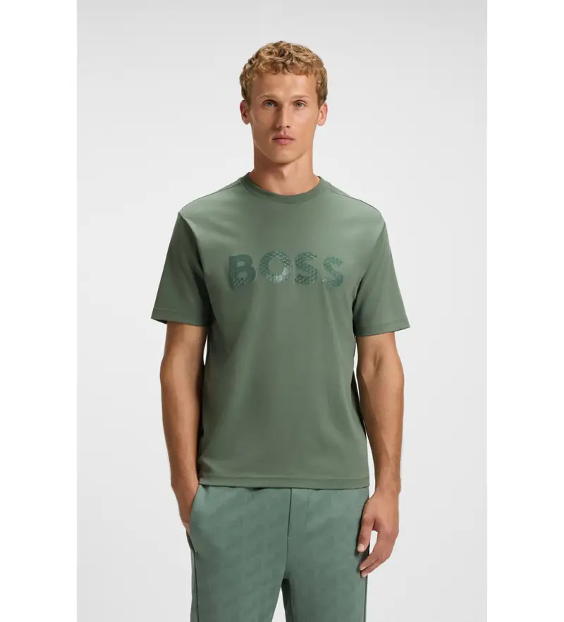 per uomo. 50547940 Maglietta verde iconica Mirror (S), Casual, Cotone, Manica corta